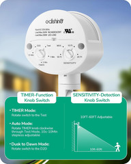 Motion Sensor, 180-Degree Replacement Motion Detector For Security Floodlights