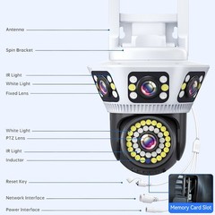 HD 4K IP CCTV Outdoor Waterproof Security Camera Night Vision Two-way Intercom