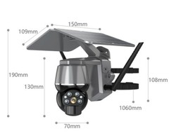 4G/Wifi Solar Powered 128GB Security Camera PTZ 1080P Ultra HD Home Outdoor Cam