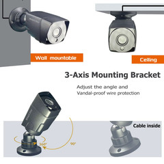 HD 1080P/720P AHD Analog Security Camera Outdoors 1MP/2MP Surveillance Camera Ni