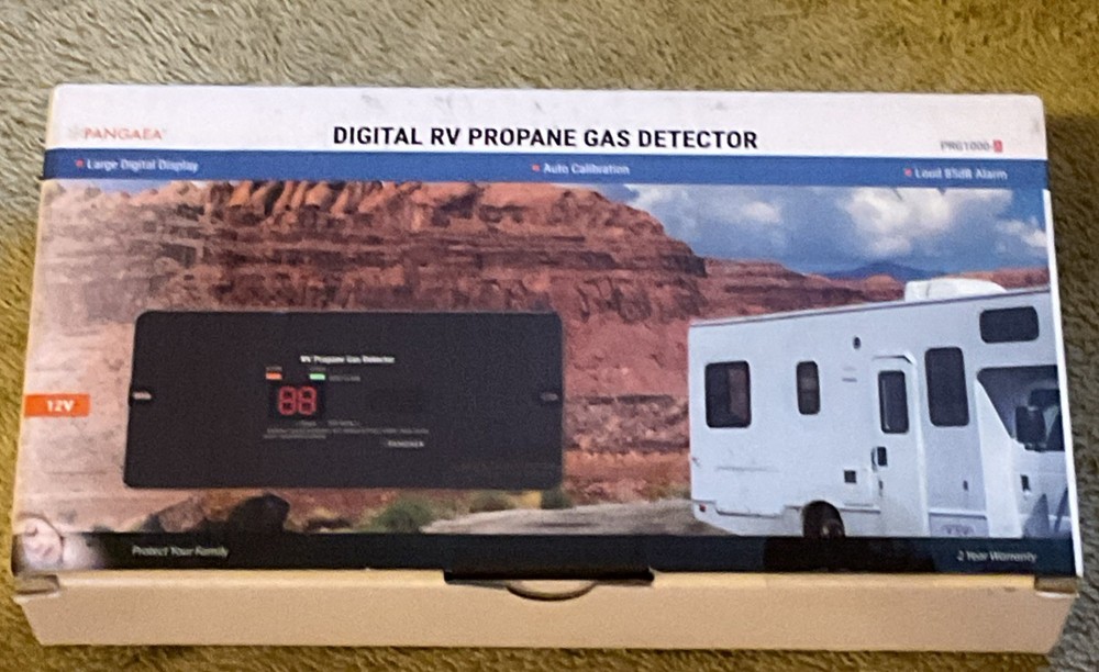 PANGAEA Digital RV Propane Gas Detector with 85dB Loud Alarm DC 12V
