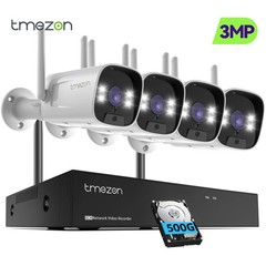 3MP WIFI Home IP Camera System color IR nightstand Plug and Play Outdoor