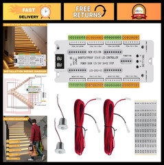 32-Channel Motion Sensor LED Stair Controller – Auto Lighting, Short Circuit Pro