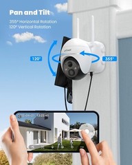2PCS ieGeek Outdoor Solar Security Camera Wireless Home WiFi Battery CCTV IR Cam