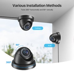 ZOSI 8CH 5MP Lite DVR 2MP Home Security Camera System 24/7 Remote IR Night CCTV