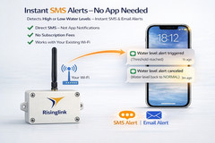 Outdoor WiFi Water Level Alarm High/Low Monitor SMS/Text Email Alerts Battery
