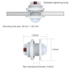 DC 12V/24V Motion Sensor Light Switch,PIR Smart Infrared Human Body Detection…
