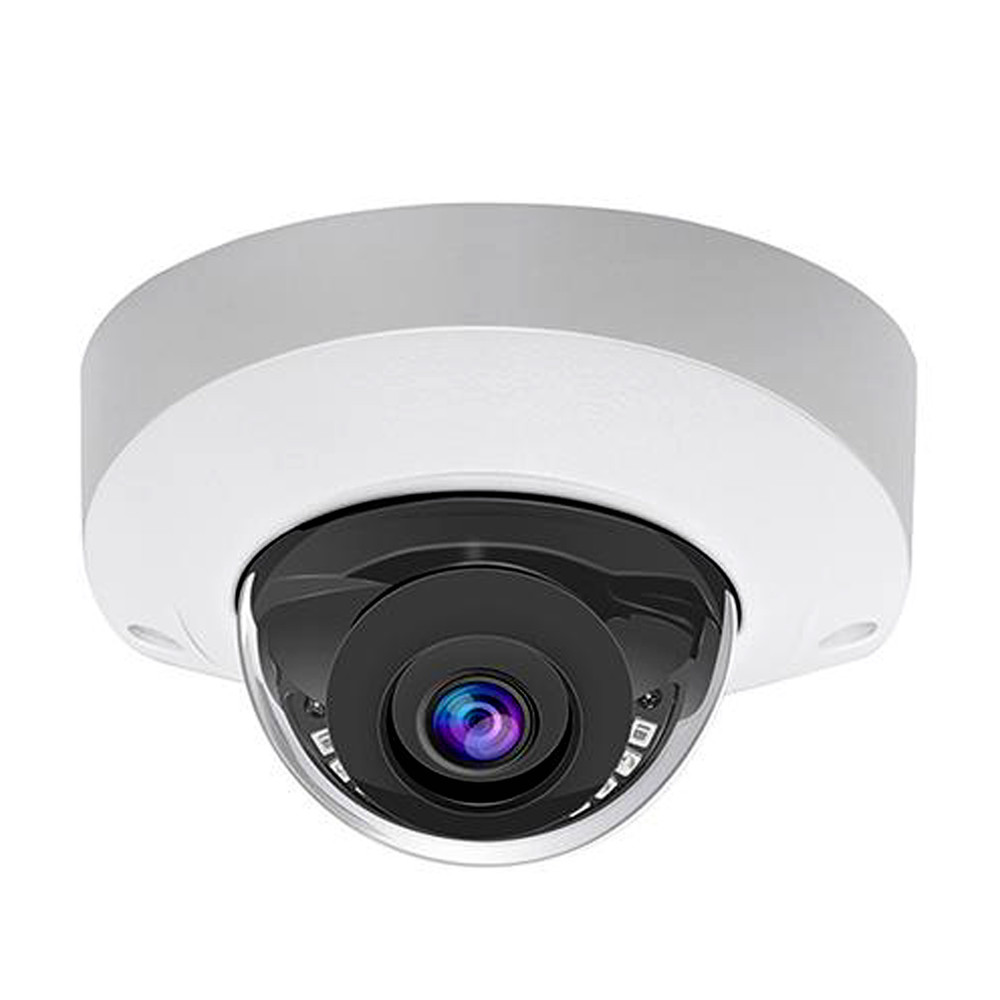 5MP Built in Microphone Mini Dome POE IP Camera 2.8mm Lens Human Detection White