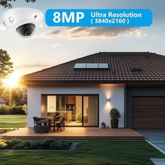 4K 8MP Mini Low Profile Dome PoE IP Camera Indoor 98 Ft Night Vision 2.8mm