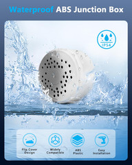 ABS Security Camera Junction Box Waterproof Outdoor Mount Hide Cable Cover