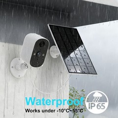 XVIM Solar Wireless Security Camera 1080P Battery Power Night Vision with Panel