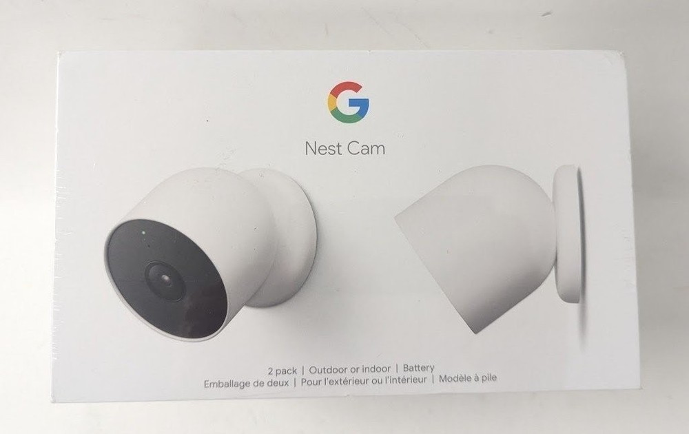 Google Nest Cam Indoor/Outdoor 1080p Security Cameras – Battery (2 Pack)