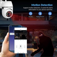 1MP HD 360° Outdoor Camera 5G Dual-Band WiFi Waterproof Home Security Monitor