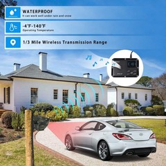 Solar Driveway Alarm Wireless 1800ft Range, Outdoor Motion Detector Weatherproof