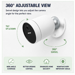 Magnetic Wall Mount for SimpliSafe Wireless Outdoor Camera Metal Holder