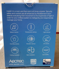 AEOTEC MULTISENSOR 6 Z-WAVE 6-IN-1 SENSOR – MODEL ZW100-A WHITE