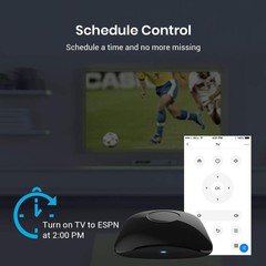 Broadlink RM4 Pro Smart IR/RF Remote Control Hub with Sensor Cable(2.4Ghz Wi-Fi
