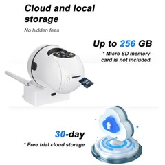 3PCS 5MP PTZ Wireless WIFI CCTV Security Camera Color Night Vision 2-Way Audio