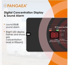 PANGAEA Digital RV Propane Gas Detector with 85dB Loud Alarm DC 12V