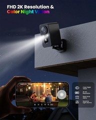 Color Night Vision Outdoor Surveillance Camera – Easy Setup & SD/Cloud Storage