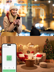 15A Smart Plug, Wi-Fi & Bluetooth Smart Outlet for High-Power Home Appliances, W