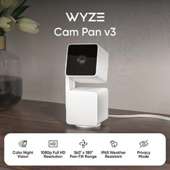 ✅ Wyze Cam Pan v3 – Spins 360°・Tilts 180°・Security Cam・Baby Monitor・Pet Cam ✅