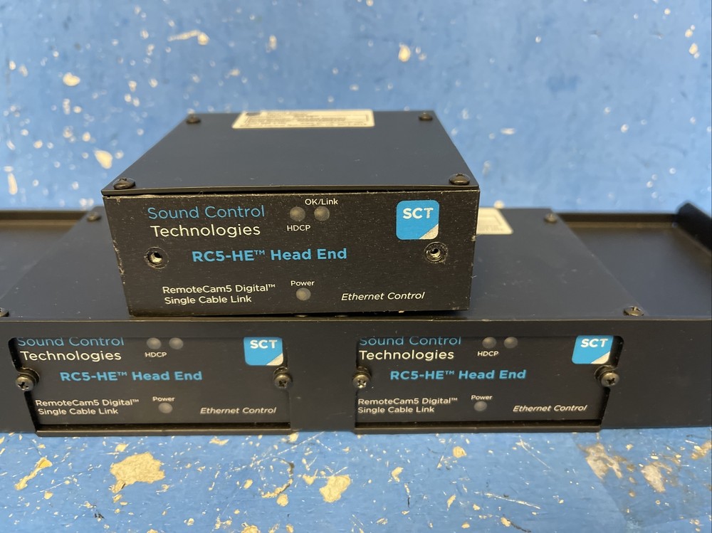 “LOT OF 3” SOUND CONTROL TECHNOLOGIES RC5-HE HEAD END REMOTECAM5 SINGLE CABLE