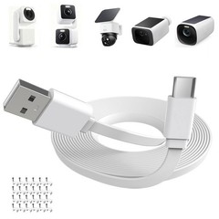 30ft/9m Charging Cable for WYZE Duo Cam Pan,WYZE Pan v4,eufy 30FT, White