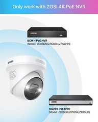 ZOSI 4K Home Security PoE IP Camera System Indoor Outdoor AI Human Detection 2TB
