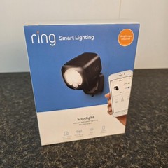 Ring Smart Lighting Spotlight Black 400 Lumens Alexa Battery RBSB12036BK