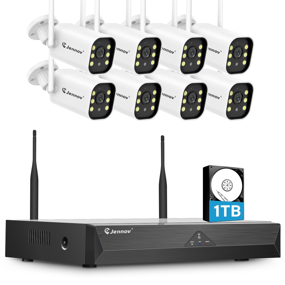 Wireless 5MP Two Way Audio Security IP Camera CCTV System 10CH NVR Outdoor WIFI