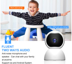 360° Wi-Fi Wireless Security IP Camera 1080 HD Night Vision, Motion Dome Cam