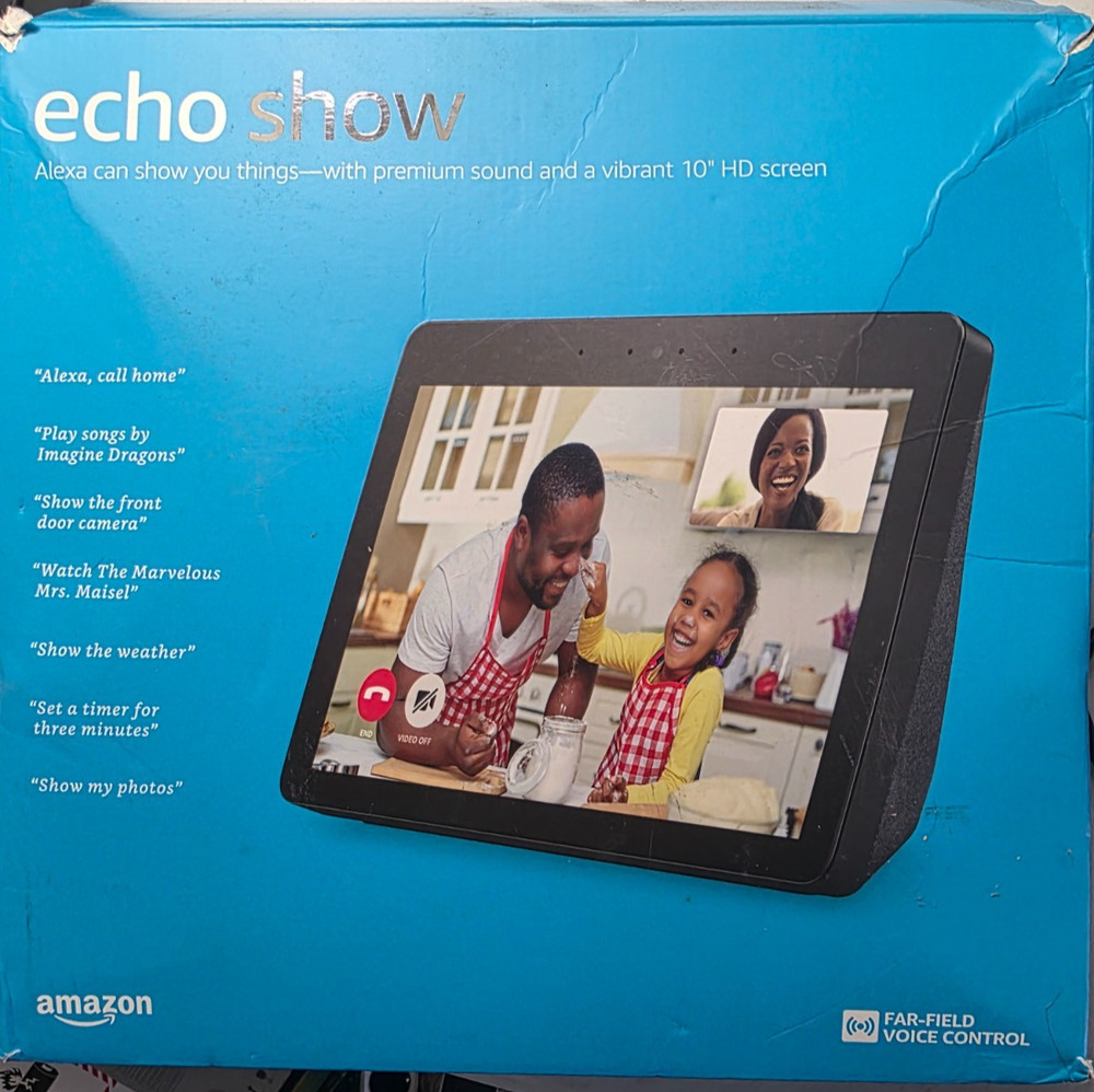 Amazon Alexa Echo Show 10″ (2nd Generation) Smart Assistant – Charcoal
