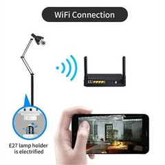 360° 1080P IP E27 Light Bulb Camera Wi-Fi IR Night Smart Home Wireless Security