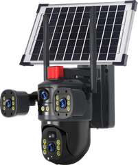 Solar Battery Powered Wireless WiFi Outdoor Pan/Tilt Home Security Camera System