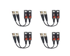 4 Pairs Passive Video Balun Security Camera Video Connector via Cat5 Cat6 Cable
