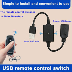 DC 5V USB Wireless Remote Control Switch,3A Heavy Duty RF Relay Power Switch (Po