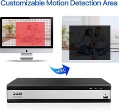 ZOSI H.265+ 16 HDMI Channel 1080P Security Camera System Outdoor Home CCTV 2TB