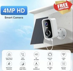 2K Solar Security Cameras Wireless Outdoor Solar Outdoor Camera SD/Cloud Storage