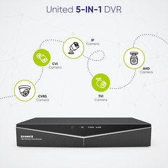 SANNCE 1080P HDMI 16CH DVR 2MP Full Color Security Camera System Night Vision AI