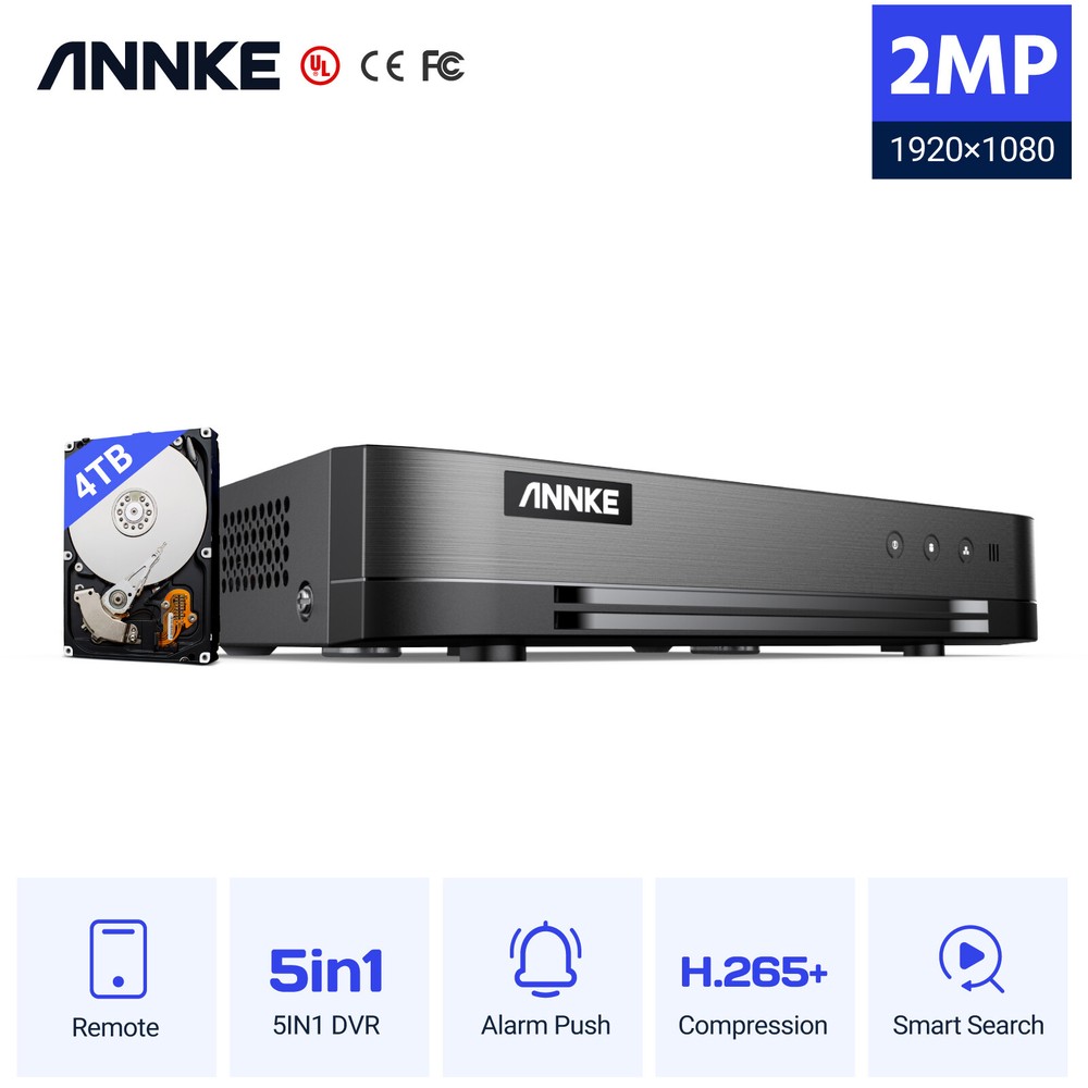 ANNKE 8/16/32CH 1080P/5MP Lite 5in1 DVR Video Recorder For CCTV Security Camera