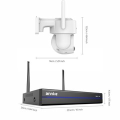 ANNKE 16CH NVR Wireless 4MP PT Security System PIR Solar Two Way Audio Color AI