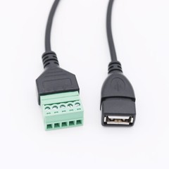 10x USB 2.0 A Female to 5 Pin Screw Connector Shield Terminal Plug Adapter Cable