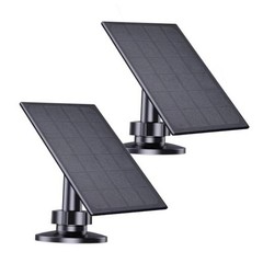 Solar Panel for Security CameraW Solar Charger with Micro USB & USB-C 2 Black