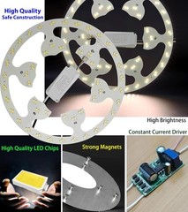24W LED Flush Mount Ceiling Fan Ring Light Kit Replacement,Retrofit 3 CCT
