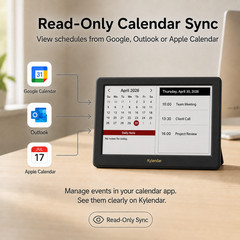 Kylendar 7″ Customizable E-Ink Business Calendar, Real-Time Finance Dashboard V2
