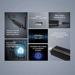 SONOFF Zigbee USB Dongle Plus Gateway for Home Assistant, IoBroker, Zigbee2MQTT