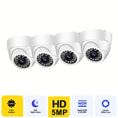 4pcs MAISI 5MP AHD CCTV Dome Camera Home Outdoor IP66 for CCTV Security