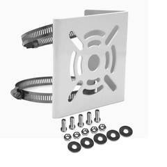 Universal Vertical Pole Mount for Security Camera Solid Metal Bracket with Loops