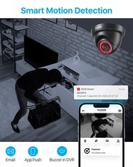ZOSI H.265 8CH 5MP Lite DVR Outdoor 1080P CCTV Security Camera System IR Vision